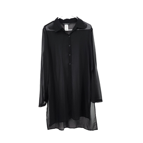 Carmen Marc Valvo Women's Cover-Up Shirt - M - Picture 2 of 7